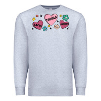 Heather Grey tacos tequila anxiety Premium Sweatshirt - MaliasSmallBusiness