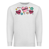 Oatmeal Heather tacos tequila anxiety Premium Sweatshirt - MaliasSmallBusiness