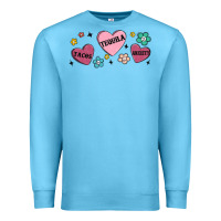 Ocean Blue tacos tequila anxiety Premium Sweatshirt - MaliasSmallBusiness