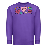 Purple tacos tequila anxiety Premium Sweatshirt - MaliasSmallBusiness