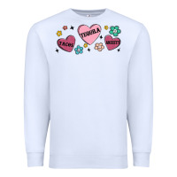 White tacos tequila anxiety Premium Sweatshirt - MaliasSmallBusiness