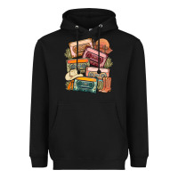 Black customized country cassette tapes Heavyweight Hoodie - MaliasSmallBusiness