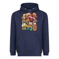 Navy customized country cassette tapes Heavyweight Hoodie - MaliasSmallBusiness