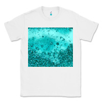 White turquoise glitter Classic Tee - JahusDesignShop