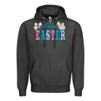 Charcoal Heather happy easter eggs Zipper Hoodie - AdoDesignShop