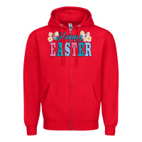 Red happy easter eggs Zipper Hoodie - AdoDesignShop