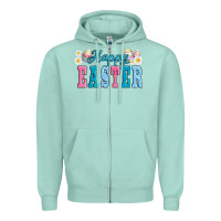 Seafoam happy easter eggs Zipper Hoodie - AdoDesignShop