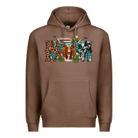 Chestnut longhorn mom Premium Hoodie - AdoDesignShop