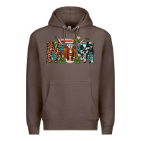 Coffee longhorn mom Premium Hoodie - AdoDesignShop