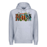Heather Grey longhorn mom Premium Hoodie - AdoDesignShop