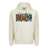 Oatmeal Heather longhorn mom Premium Hoodie - AdoDesignShop