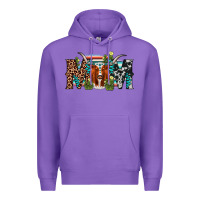 Purple longhorn mom Premium Hoodie - AdoDesignShop