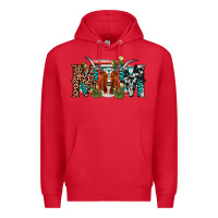 Red longhorn mom Premium Hoodie - AdoDesignShop