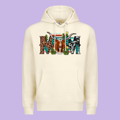 Longhorn Mom Premium Hoodie Designed By Adodesignshop