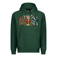 Sports Green longhorn mom Premium Hoodie - AdoDesignShop