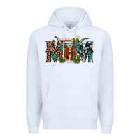 White longhorn mom Premium Hoodie - AdoDesignShop