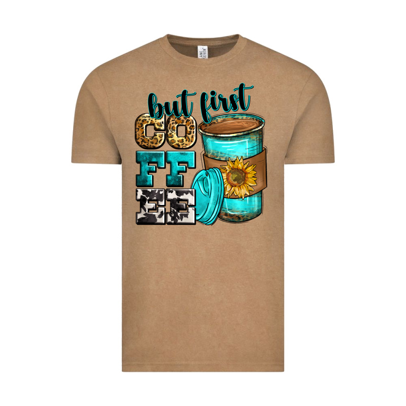 But First Coffee Vintage Tee by Zillion Design Studio | Teevron