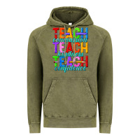 Vintage Olive teach compassion teach kindness teach confidence Vintage Hoodie - texasbilliewilder