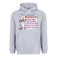 Heather Grey just realized im a raccoon Heavyweight Hoodie - MaliasSmallBusiness