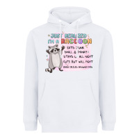 White just realized im a raccoon Heavyweight Hoodie - MaliasSmallBusiness