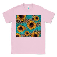 Bubblegum Pink sunflower turquoise glitter Classic Tee - JahusDesignShop