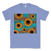 Colony Blue sunflower turquoise glitter Classic Tee - JahusDesignShop