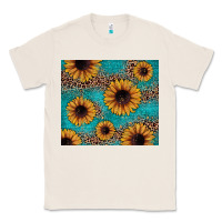 Natural sunflower turquoise glitter Classic Tee - JahusDesignShop