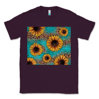 Plum sunflower turquoise glitter Classic Tee - JahusDesignShop