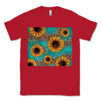 Red sunflower turquoise glitter Classic Tee - JahusDesignShop