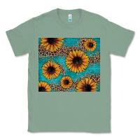 Sage sunflower turquoise glitter Classic Tee - JahusDesignShop