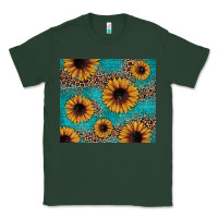 Sports Green sunflower turquoise glitter Classic Tee - JahusDesignShop