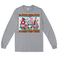 Heather Grey nurse gnomes Long Sleeve Tee - AdoDesignShop