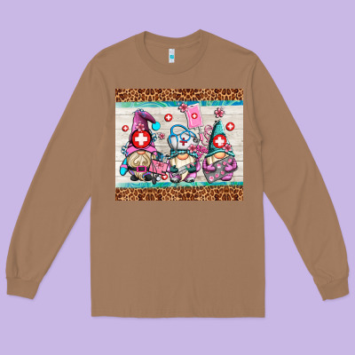 Nurse Gnomes Long Sleeve Tee Designed By Adodesignshop