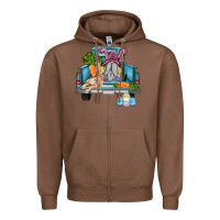 Chestnut easter truck with gnome and rabbit Zipper Hoodie - AdoDesignShop