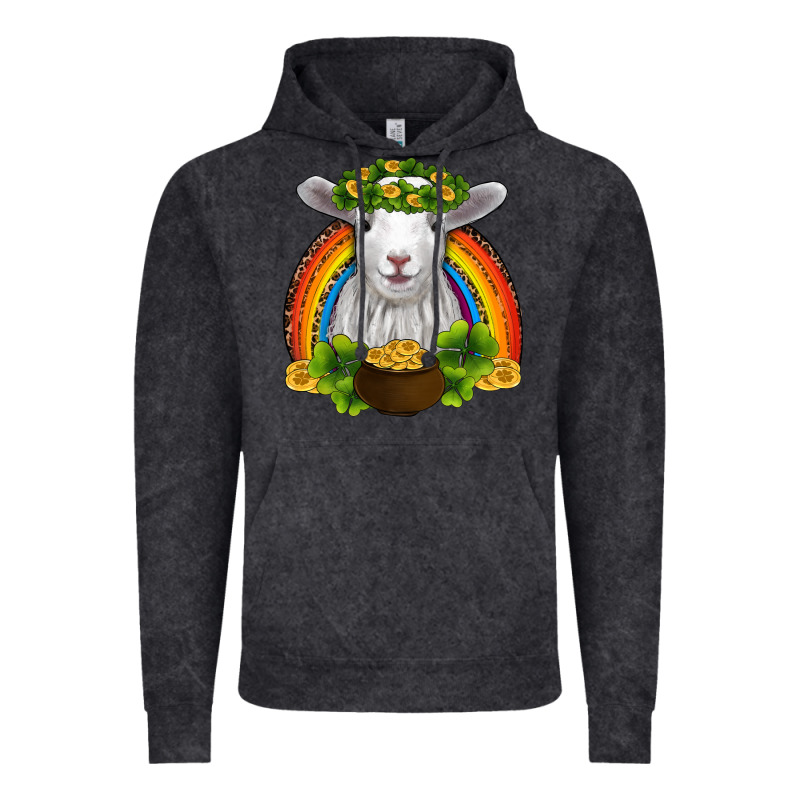St Patricks Day Baby Sheep Shamrocks Gold Rainbow Vintage Hoodie by RanaPortraitStore | Teevron