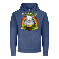 Vintage Denim st patricks day baby sheep shamrocks gold rainbow Vintage Hoodie - RanaPortraitStore