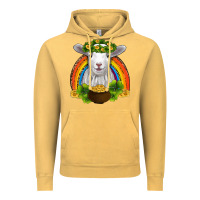 Vintage Mustard st patricks day baby sheep shamrocks gold rainbow Vintage Hoodie - RanaPortraitStore