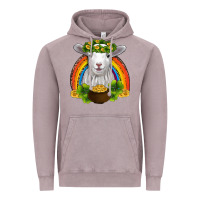 Vintage Zinc st patricks day baby sheep shamrocks gold rainbow Vintage Hoodie - RanaPortraitStore
