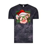 Cloud Black christmas pig Vintage Tee - RanaPortraitStore