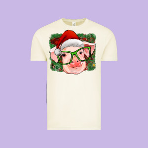 Christmas Pig Vintage Tee Designed By Ranaportraitstore