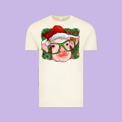 Christmas Pig Vintage Tee Designed By Ranaportraitstore
