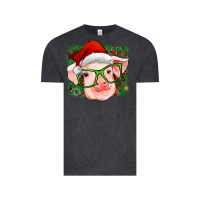 Vintage Black christmas pig Vintage Tee - RanaPortraitStore