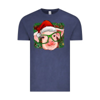 Vintage Denim christmas pig Vintage Tee - RanaPortraitStore