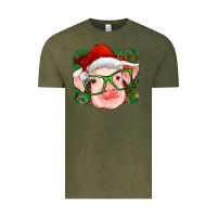 Vintage Olive christmas pig Vintage Tee - RanaPortraitStore