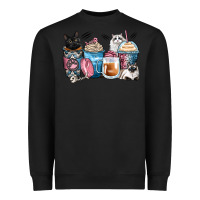 Black cat coffee cups Heavyweight Sweatshirt - Zillion Design Studio