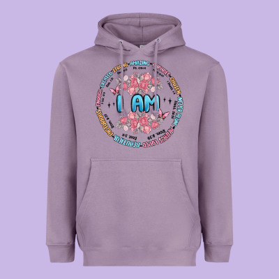 I Am Inspiration Heavyweight Hoodie Designed By Maliassmallbusiness