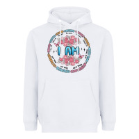 White i am inspiration Heavyweight Hoodie - MaliasSmallBusiness
