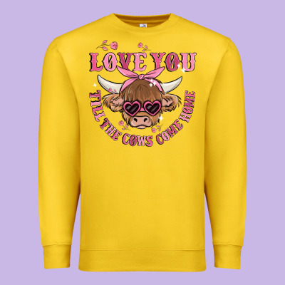 Love You Till The Cows Come Home Premium Sweatshirt Designed By Maliassmallbusiness