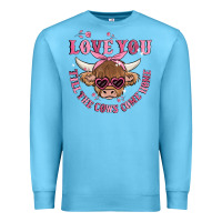 Ocean Blue love you till the cows come home Premium Sweatshirt - MaliasSmallBusiness