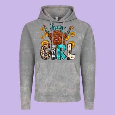 Hay Girl Vintage Hoodie Designed By Zillion Design Studio